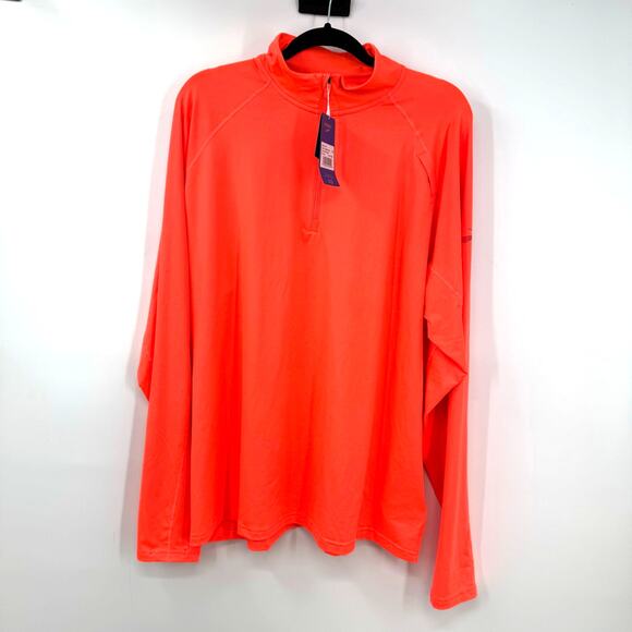NEW Brooks Dash 1/2 Zip Pullover Mens XXL Neon Orange Running Vivid Flame 2XL - Picture 1 of 11